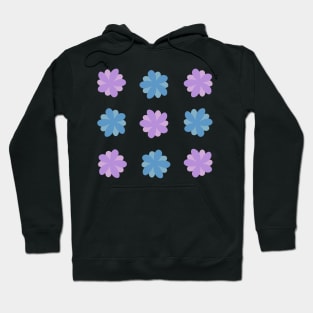 Cute Daisy Flowers - digital lavender and tranquil blue Hoodie